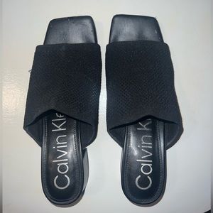 Calvin Klein Black Mules